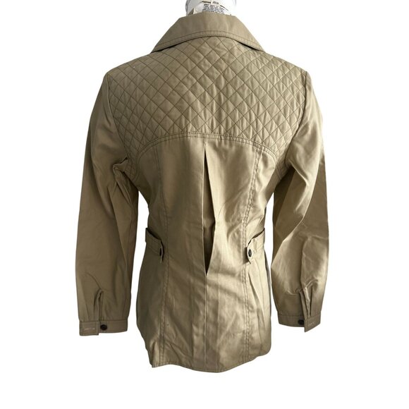 L MORE Hong Kong Vintage Drawstring Tan Safari Style Blazer Jacket Size 11/12 - Picture 6 of 8